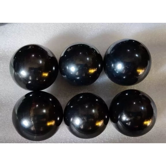 Natural Shungite Sphere 50 To 60mm Polished Crystal Stone For Home Dcor Use