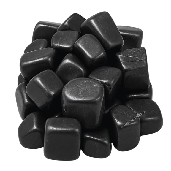 Natural Shungite Tumbled Stones Polished Crystals for Dcor & Collection (1000+ Carats)