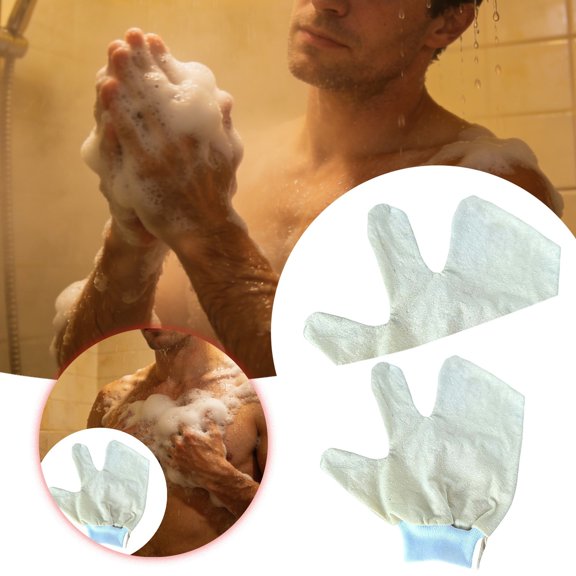Natural Silk Exfoliating Bath Glove for Face and Body Cleansing, Gentle Spa Massage Skin Care Tool for All Skin Types