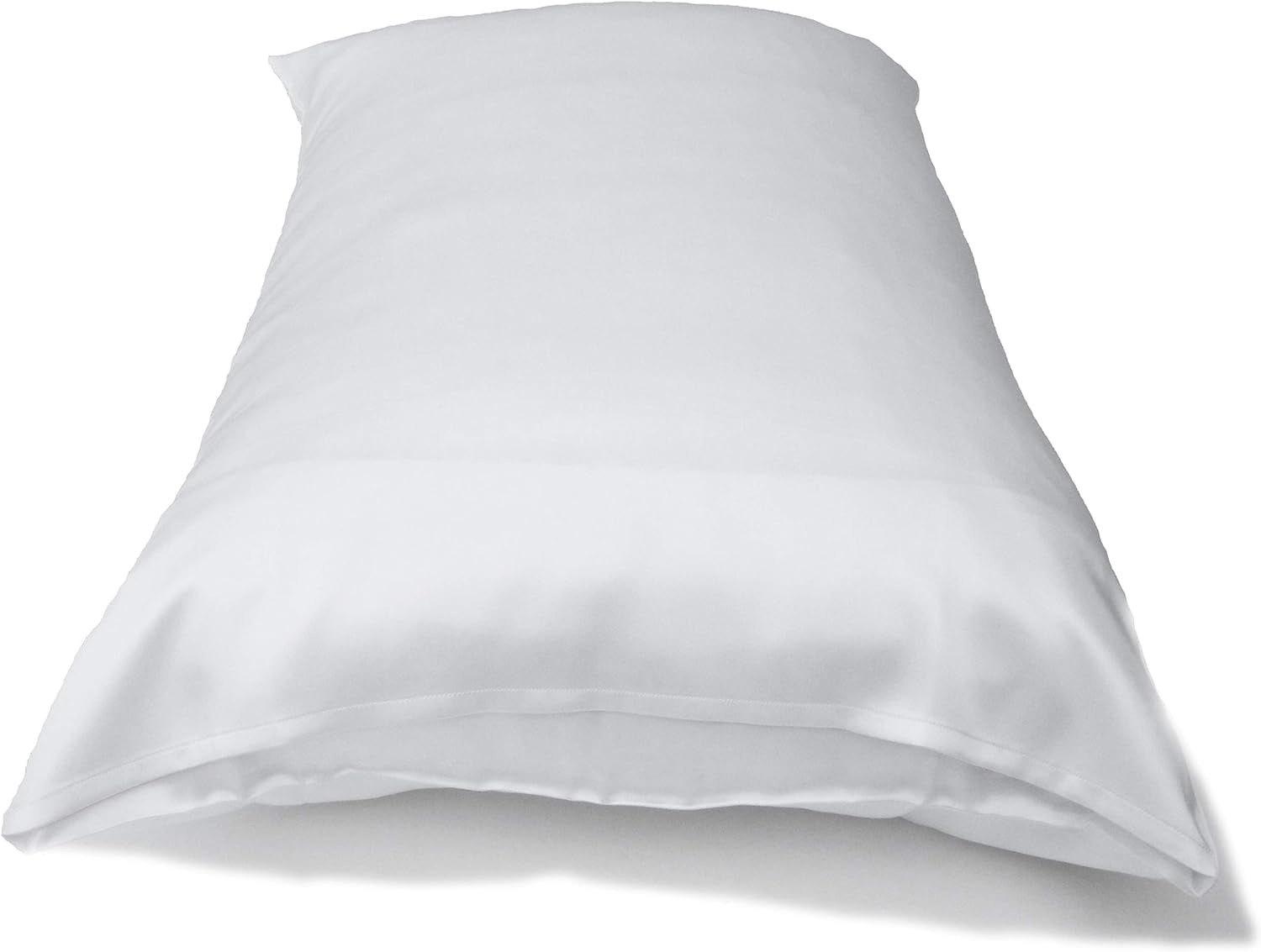 Natural Silk Pillowcase, White Standard/Queen Pillow Cover, Hair Beauty