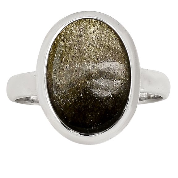 Natural Silver Obsidian 925 Sterling Silver Ring s.8 Jewelry R-1007 SDR250266
