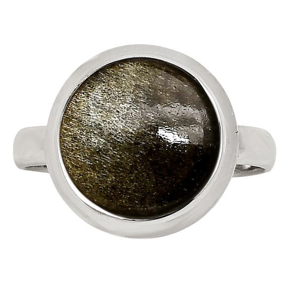 Natural Silver Obsidian 925 Sterling Silver Ring s.8 Jewelry R-1007 SDR250269