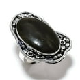 thumbnail image 1 of Natural Silversheen Obsidian Gemstone 925 Sterling Silver Ring Size 8, 1 of 2