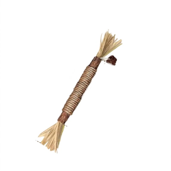 Natural Silvervine Cat Chew Sticks with Integrated Catnip Ball, Dental Health Molar Cleaning Toy for Felines, Durable Interactive Teaser for Boredom Relief and Play