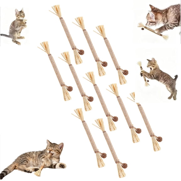 Natural Silvervine Dental Sticks, Silver Vine Dental Sticks for Cats, Kitten Teething Toys, for Teeth Cleaning & Calm Stress, for Indoor Kitty Interactive Kitten Chew Playthings