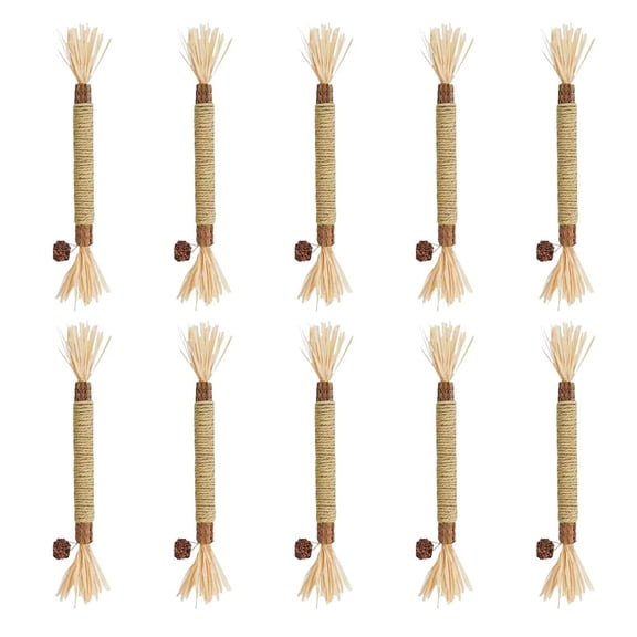 Natural Silvervine Dental Sticks for Cats - Edible Matatabi Chew Toy for Teeth Cleaning & Hairball Control, Indoor Cat Treat