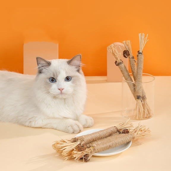 Natural Silvervine Sticks, 8.7 Inch Pack of Cat Chew Toys, Matatabi Chew Sticks for Aggressive Chewers and Boredom Relief