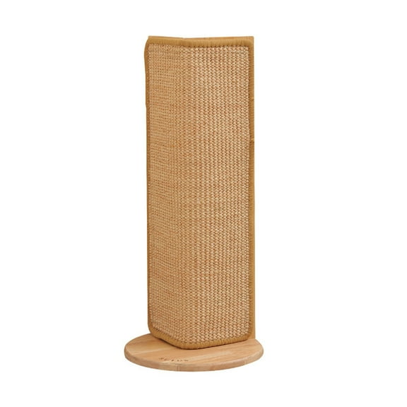 Natural Sisal Cat Scratcher Corner Post for Wall and Sofa Edge - Durable TPR Shaped Teething Toy and Barking Sound Alternative