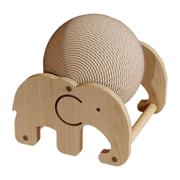 Natural Sisal Cat Scratcher Toy with Stable Stand Interactive Exercise Activity for Indoor