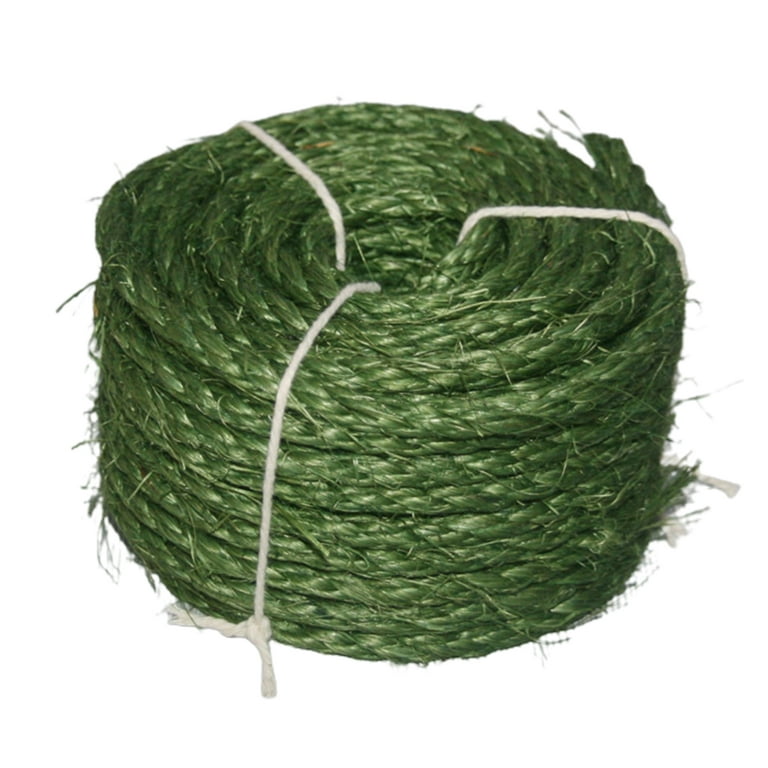 Natural Sisal Rope Heavy Duty Cat Scratcher Replacement Twine for Cat  Scratching Post DIY Crafts Gardening-Green,L 