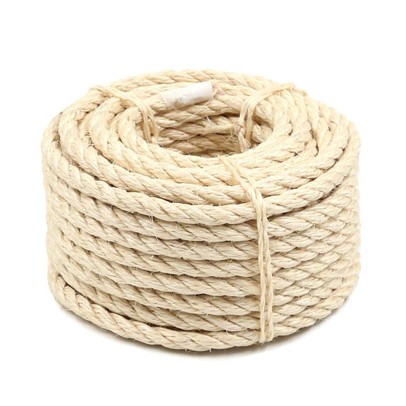 Natural Sisal Rope Perfect for Cat Scratching Posts, Pet Toys, Furniture Protection, and Home Dcor (5/16 inch x 50FT)