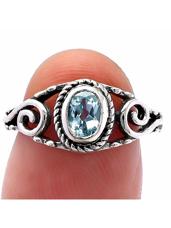 Natural Sky Blue Topaz 925 Sterling Silver Ring s.8 Jewelry DGR1132_A_8 R-1043
