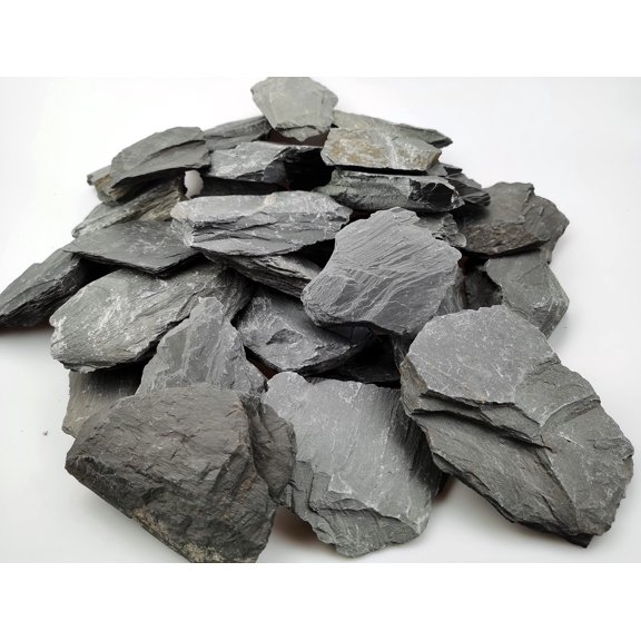 Natural Slate Rocks  Neutral Stone Perfect Rocks for Aquariums, Landscaping Model,Tank Decoration,Amphibian Enclosures