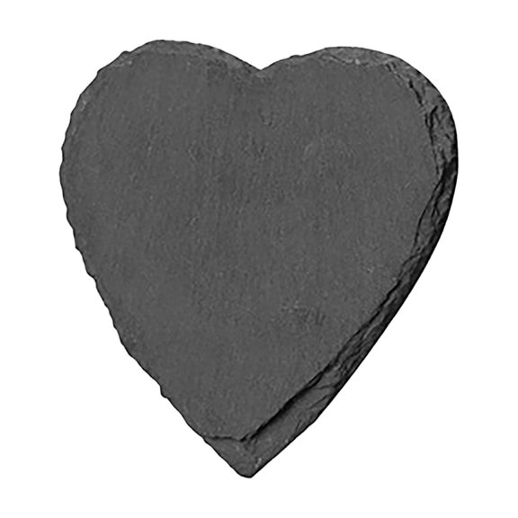 Natural Slate Stone Coasters Set, Assorted Shapes Round Heart Square Hexagon Drink Mats, Stone Table Protection for Home Bar Decor