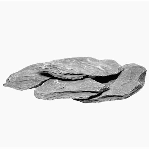 Natural Slate Stone Rocks for Aquariums Fish Tanks Terrariums and Amphibian Enclosures with Large and Medium Size Mix for Aquascaping Decoration Aquarium and Terrarium Substrate