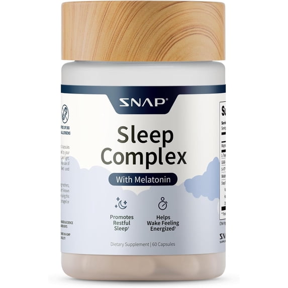 Natural Sleep Aid Supplement - Organic Melatonin, Valerian Root Sleeping Pills - Best Nighttime Fast Deep Sleep Medicine for Adults - 2 Pack