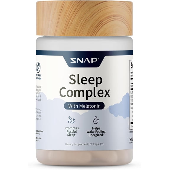 Natural Sleep Aid Supplement - Organic Melatonin, Valerian Root Sleeping Pills - Best Nighttime Fast Deep Sleep Medicine for Adults - 2 Pack