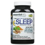 Natural Sleep Essentials PM Night Time by EssentialMD   2300 mg Strength, Non-Habit Forming Nighttime Capsules for Restful Nights and Relaxation
