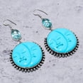 thumbnail image 1 of Natural Sleeping Turquoise, Apatite 925 Sterling Silver Earring 3.07", 1 of 2