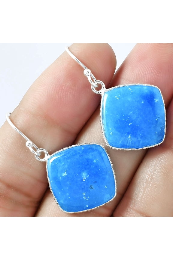 Natural Smithsonite 925 Sterling Silver Earrings Jewelry E-1001 SDE59298