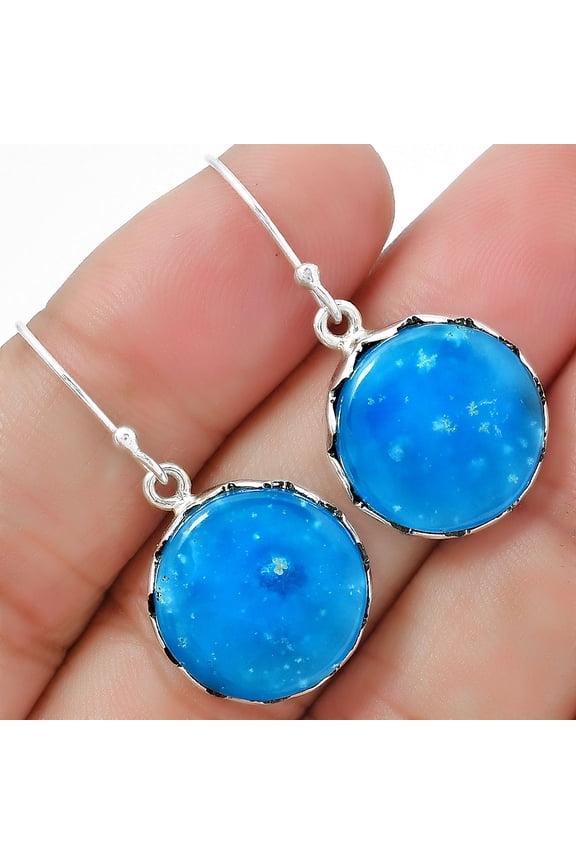 Natural Smithsonite 925 Sterling Silver Earrings Jewelry E-1113 SDE87402