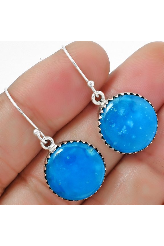 Natural Smithsonite 925 Sterling Silver Earrings Jewelry E-1113 SDE87476