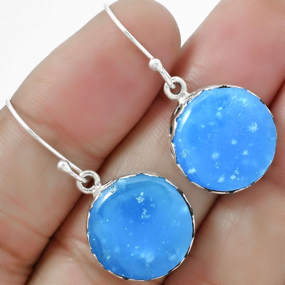 Natural Smithsonite 925 Sterling Silver Earrings Jewelry E-1113 SDE87660