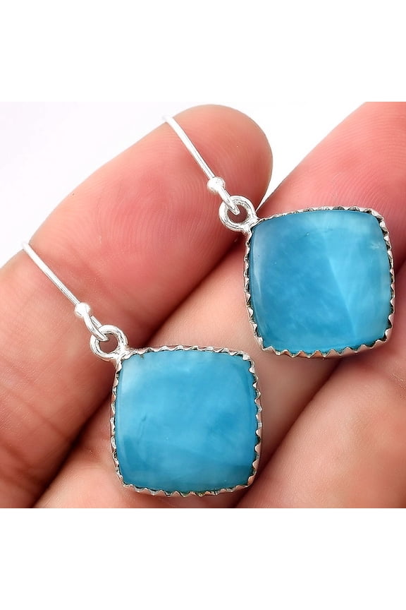 Natural Smithsonite 925 Sterling Silver Earrings Jewelry SDE52746