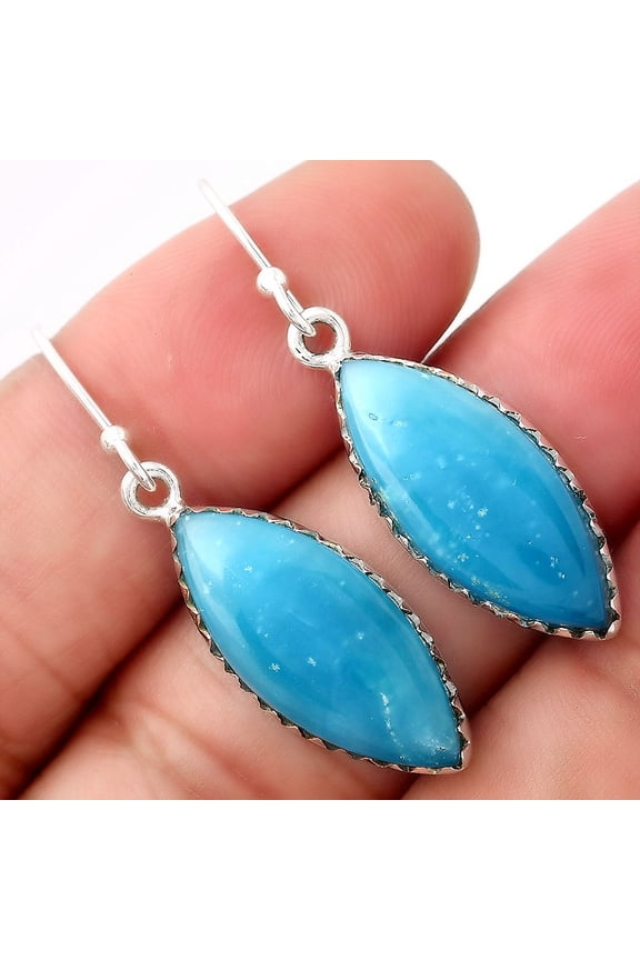 Natural Smithsonite 925 Sterling Silver Earrings Jewelry SDE52785