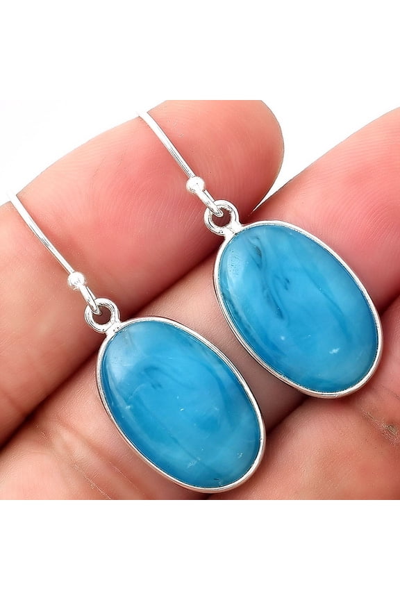 Natural Smithsonite 925 Sterling Silver Earrings Jewelry SDE53069