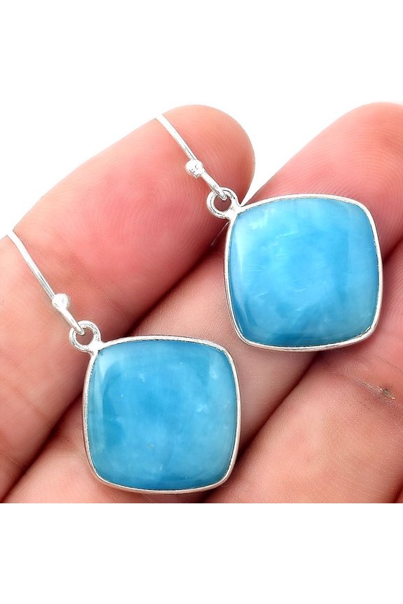 Natural Smithsonite 925 Sterling Silver Earrings Jewelry SDE53215