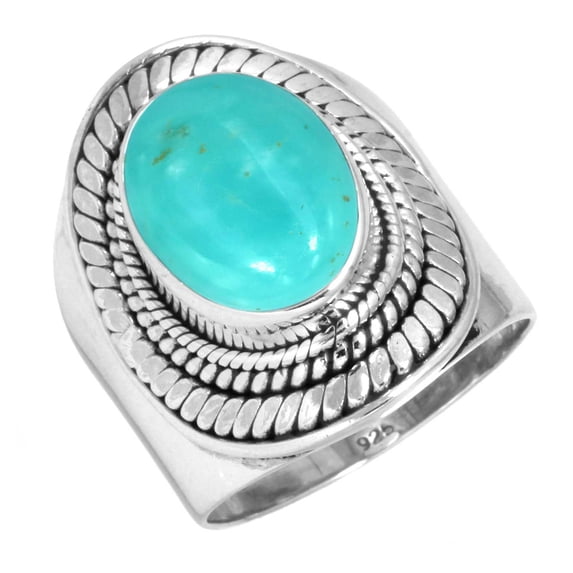 Natural Smithsonite Ring 925 Sterling Silver Handmade Jewelry