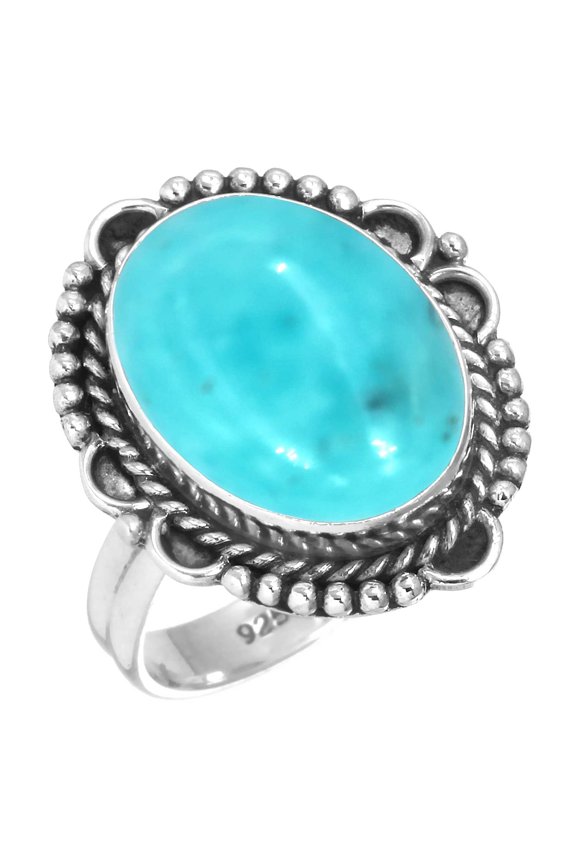 Natural Smithsonite Ring 925 Sterling Silver Handmade Jewelry