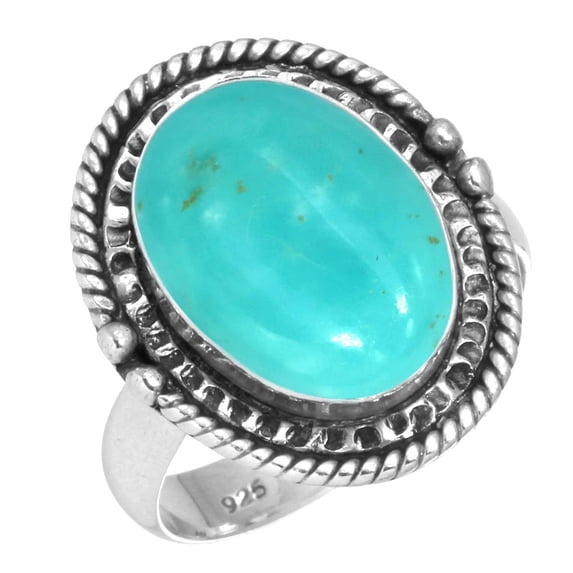 Natural Smithsonite Ring 925 Sterling Silver Handmade Jewelry