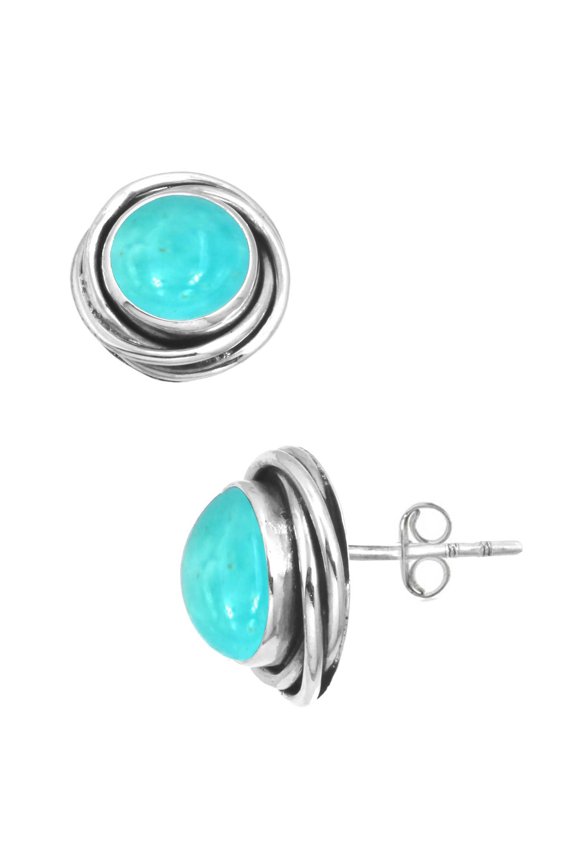 Natural Smithsonite Women Jewelry 925 Sterling Silver Earring