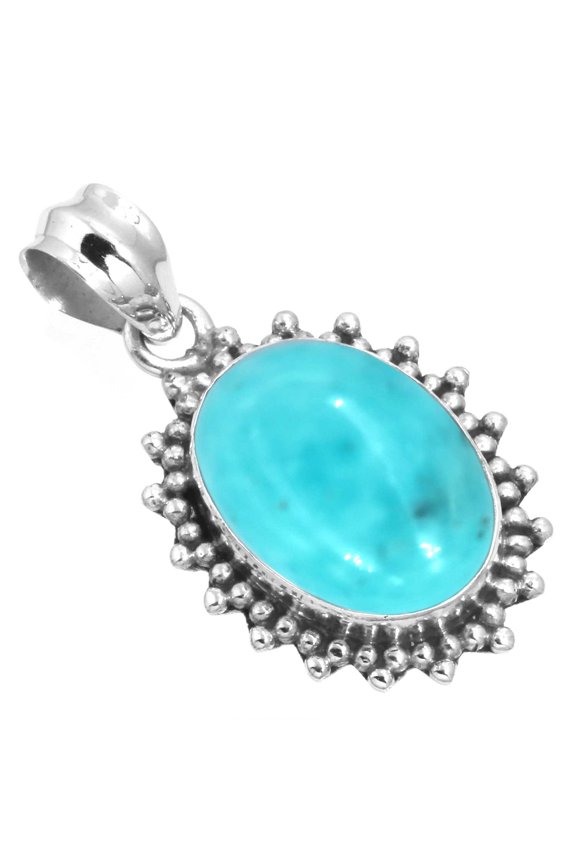 Natural Smithsonite Women Jewelry 925 Sterling Silver Pendant