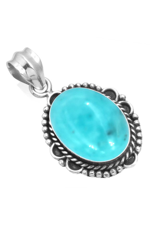 Natural Smithsonite Women Jewelry 925 Sterling Silver Pendant