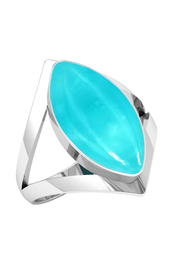 Natural Smithsonite Women Jewelry 925 Sterling Silver Ring