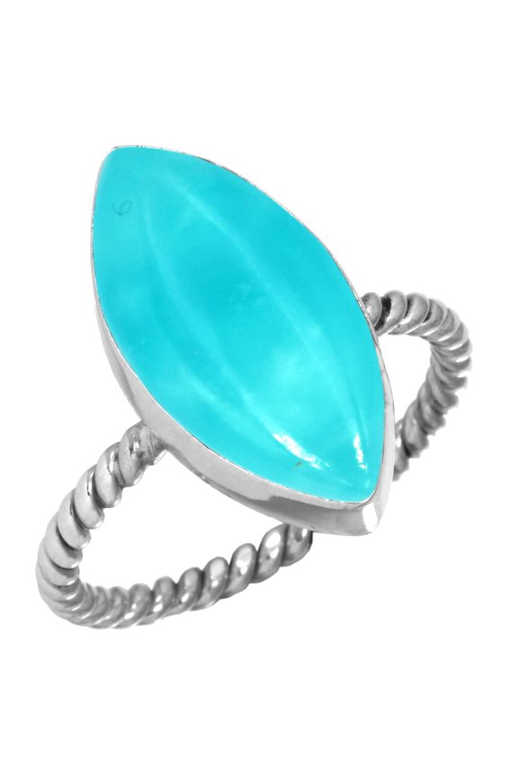 Natural Smithsonite Women Jewelry 925 Sterling Silver Ring