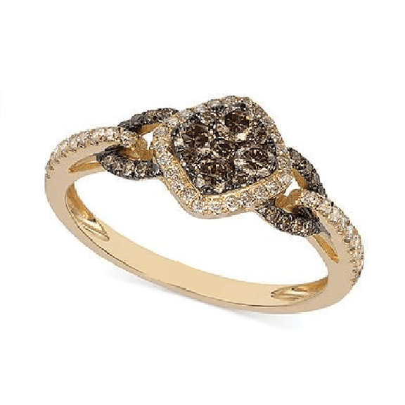Natural Smoky Brown Diamond Ring - Wedding Ring - Gift For Wife