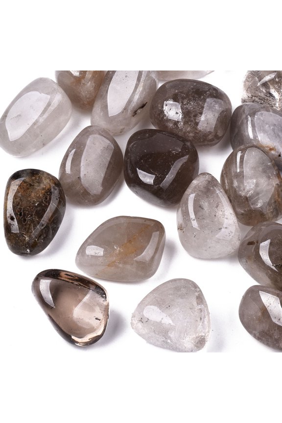 Natural Smoky Quartz Beads Healing Stones for Energy Balancing Meditation Therapy for Wire Wrapped Pendant Making Tumbled Stone