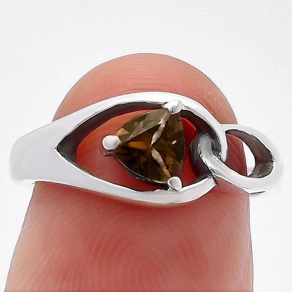 Natural Smoky Quartz - Brazil 925 Sterling Silver Ring s.7.5 Jewelry DGR1136_D_7.5 R-1177