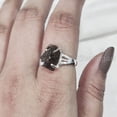 thumbnail image 1 of Natural Smoky Quartz Ring, Rough Quartz Gemstone Ring, Birthstone, Boho Gypsy Ring, 925 Sterling Silver, Womens Ring, Christmas, Thanksgiving, Handmade, Statement Jewelry, Rough Gemstone Jewelry, 1 of 5