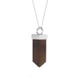 thumbnail image 1 of Natural Smoky Quartz Square Shape Pendant Necklace in Sterling Silver for Women with 18-inch Adj. Chain, November Birthstone Jewelry for Her Birthday, Wedding Anniversary, Christmas, Mothers Day, 1 of 1