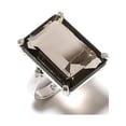 thumbnail image 1 of Natural Smoky Topaz Gemstone Handmade 925 Sterling Silver Ring Size 8, 1 of 2