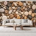 Smooth Rocks Printable Natural Smooth River Stones Wallpaper Earthy Tones natural beauty ...