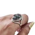thumbnail image 1 of Natural Snowflake Obsidian Ring, Snowflake Obsidian Ring, Birthstone, Designer Band, 925 Sterling Silver, Womens Ring, Christmas, Thanksgiving, Handmade, Statement Jewelry, Natural Gemstone Ring, 1 of 6