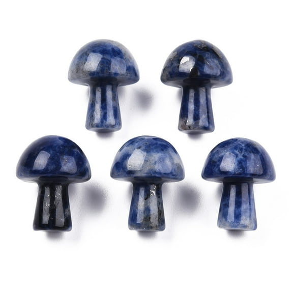 Natural Sodalite GuaSha Stone Gua Sha Scraping Massage Tool for SPA Relaxing Meditation Massage Undyed Mushroom Shaped 21x16mm