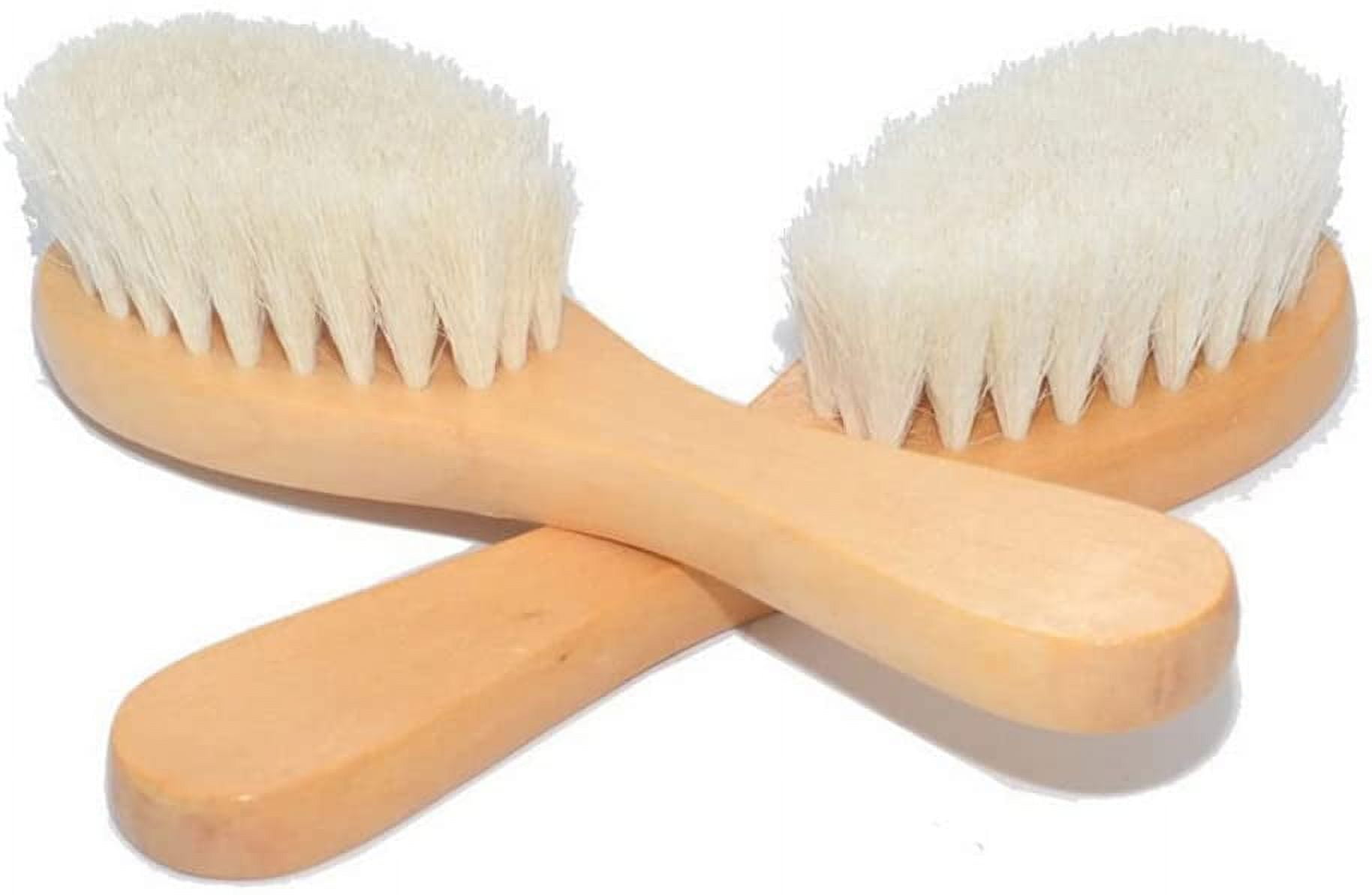 Natural Soft Wool Face Cleaning Brush Wood Handle Facial Cleanser Nose