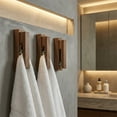 thumbnail image 1 of Natural Solid Wood Towel Holder Handcrafted Wooden Clothes Hanger for Kitchen and Bathroom Decor 5.12x1.77x1.77 Inches, 1 of 4